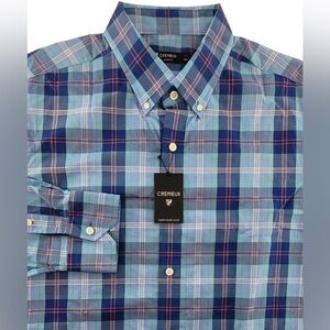 Cremieux Classics Men's Long Sleeve Shirt XXL NWT MSRP $79.50 Blue Pink Plaid